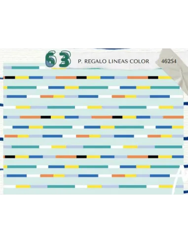 PAPEL REGALO 50X70 LINEAS COLOR R. 46254