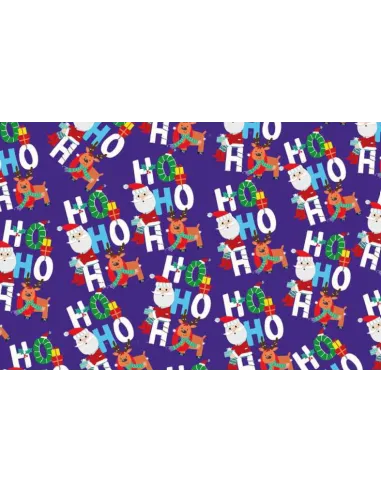 PAPEL REGALO NAV. 50X70 HOHOHO LETRAS REF. 55998