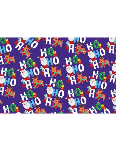 PAPEL REGALO NAV. 50X70 HOHOHO LETRAS REF. 55998