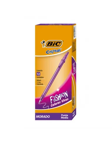 BOLIG BIC P/M CRISTAL FASHION 1.2 MORADO