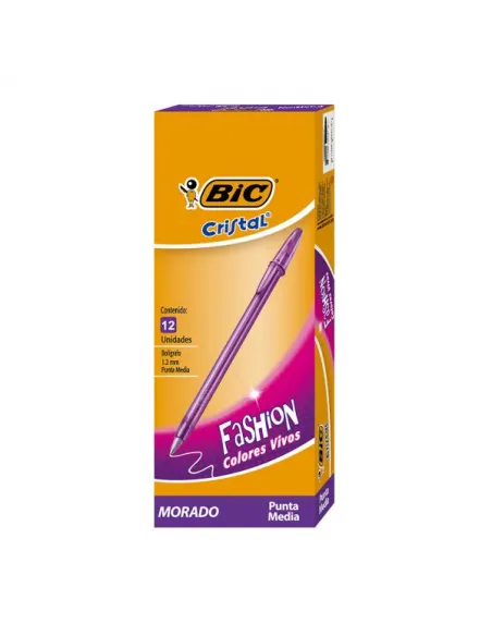 BOLIG BIC P/M CRISTAL FASHION 1.2 MORADO