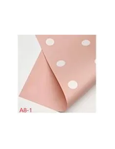 PAPEL PASSOLA COREANO ORO ROSA/PUNTOS BLANCOS 58X58 A8-1