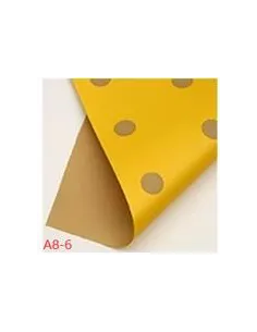 PAPEL PASSOLA COREANO AMARILLO/PUNTOS GRIS 58X58CM A8-6