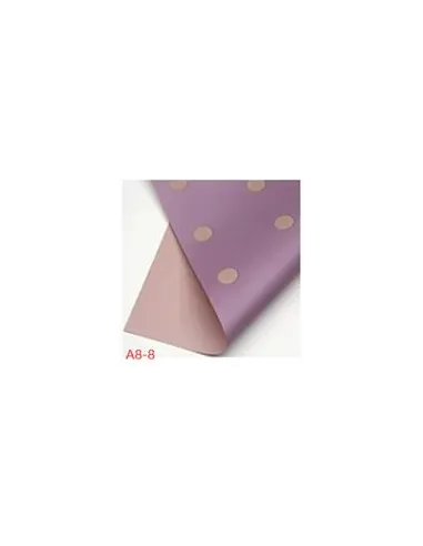 PAPEL PASSOLA COREANO MORADO/PUNTOS DORADOS 58X58CM A8-8