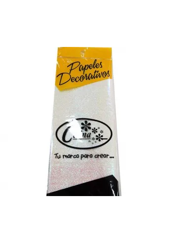 PAPEL REGALO TORNASOL 50X70CM BLANCO X 3 GI18-8006