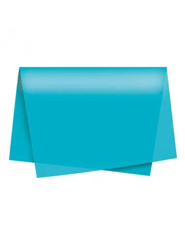 PAPEL SEDA PASSOLA 50X70CM TURQUESA X25