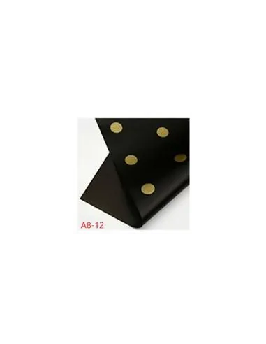 PAPEL PASSOLA COREANO NEGRO/PUNTOS DORADOS 58X58CM A8-12