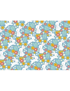 PAPEL REGALO 50X70 JARDIN CONEJO R. 46291