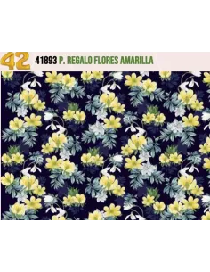 PAPEL REGALO 50X70 FLORES AMARILLAS R. 41893