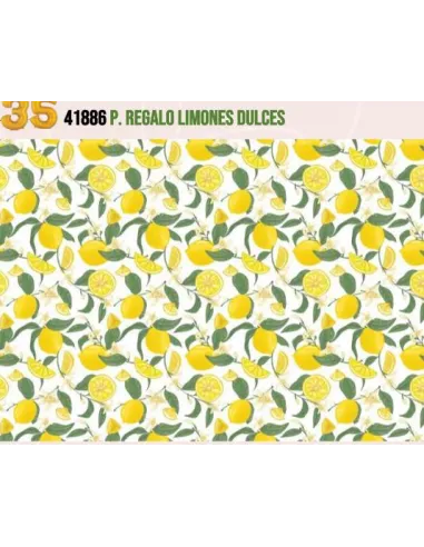 PAPEL REGALO 50X70 LIMONES DULCES R. 41886