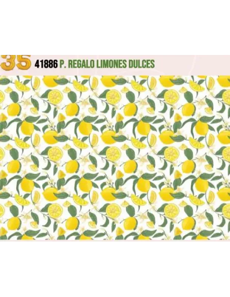 PAPEL REGALO 50X70 LIMONES DULCES R. 41886