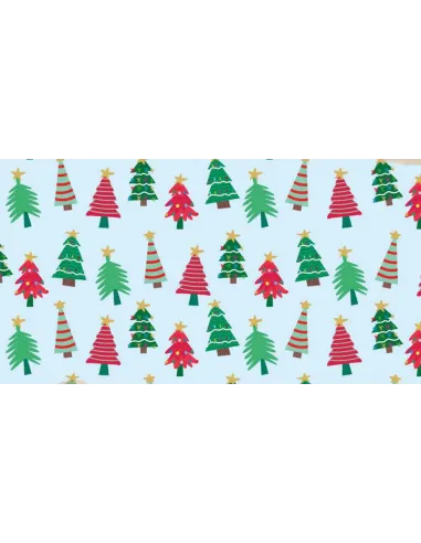 PAPEL REGALO/NAV 50X70 ARBOLES EN NIEVE R. 55995