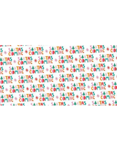 PAPEL REGALO NAV. 50X70 SANTA IS COMING R. 46045