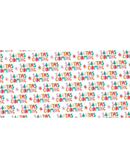 PAPEL REGALO NAV. 50X70 SANTA IS COMING R. 46045