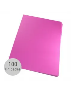 PASTA P/ANILLADO A4 TRASLUCIDO ROSADO