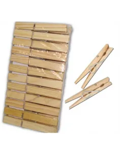 PINZA MADERA P/ROPA X24 PZS