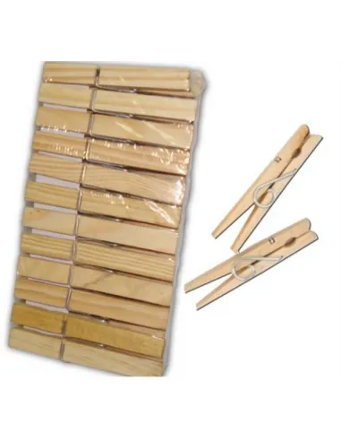 PINZA MADERA P/ROPA X24 PZS