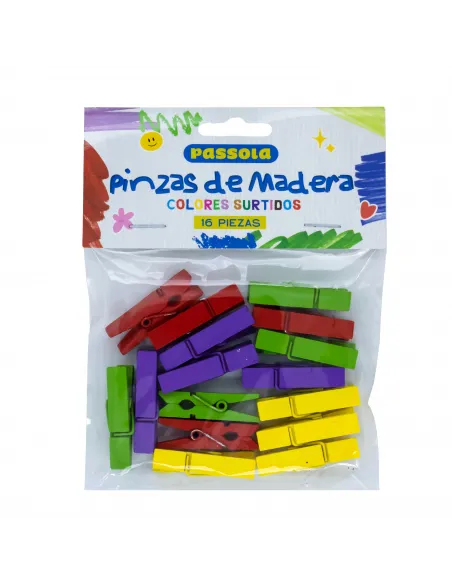 PINZAS D/MADERA PASSOLA V/COLORES