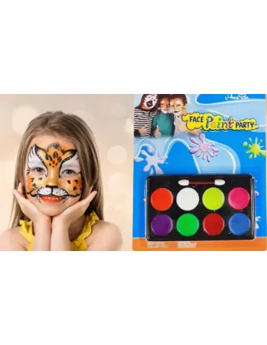 PINTURA CARA SET X 8 COLORES RA