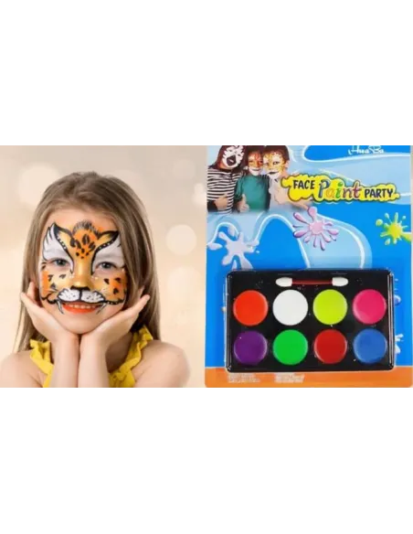 PINTURA CARA SET X 8 COLORES RA
