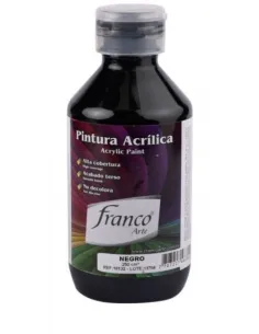 PINTURA FRANCO ACRILICA 250ML NEGRO