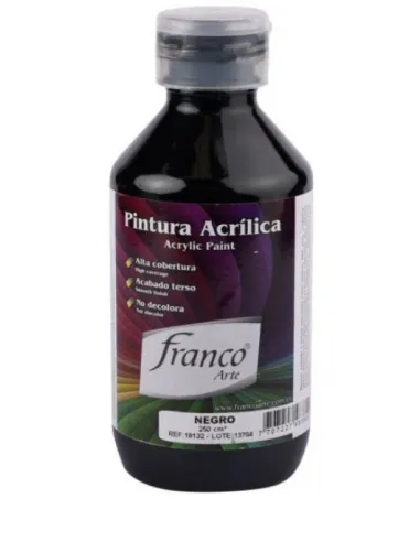 PINTURA FRANCO ACRILICA 250ML NEGRO