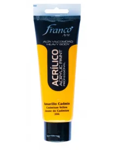 PINTURA FRANCO ACRILICA 100ML AMARILLO CADMIO 204