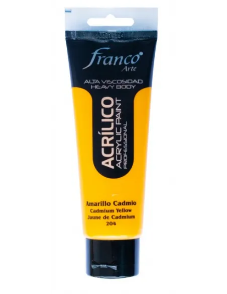 PINTURA FRANCO ACRILICA 100ML AMARILLO CADMIO 204