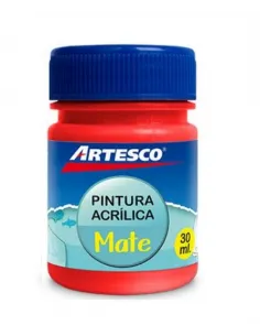 PINTURA ARTESCO ACRILICA MATE 30 ML. ROJO