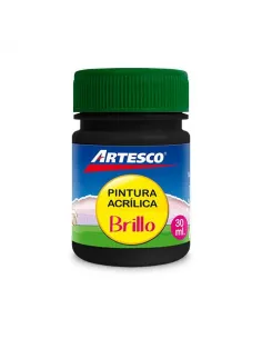 PINTURA ARTESCO ACRILICA BRILLANTE 30 ML. NEGRO