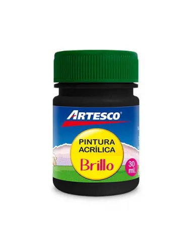 PINTURA ARTESCO ACRILICA BRILLANTE 30 ML. NEGRO
