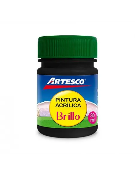 PINTURA ARTESCO ACRILICA BRILLANTE 30 ML. NEGRO