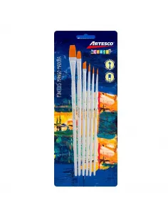 PINCEL ARTESCO P.NYLON REDONDA BLANCO X6