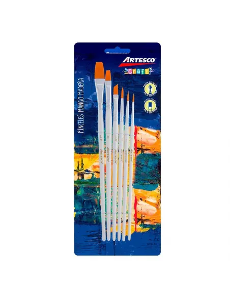 PINCEL ARTESCO P.NYLON REDONDA BLANCO X6