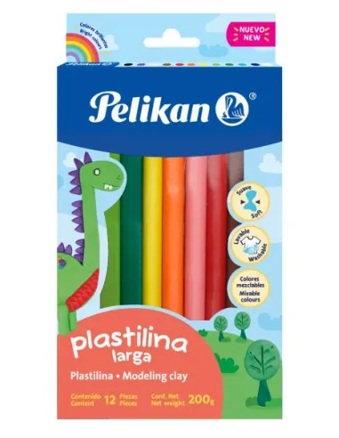 PLASTILINA PELIKAN LARGA X 12 COL