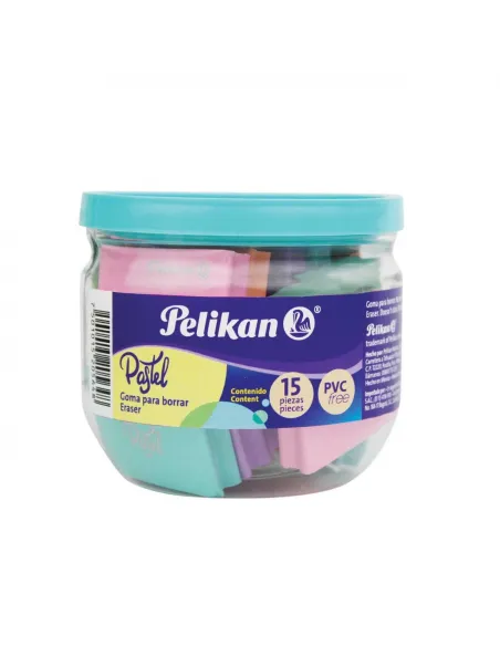 BORRADOR PELIKAN PASTEL SET X 15UND