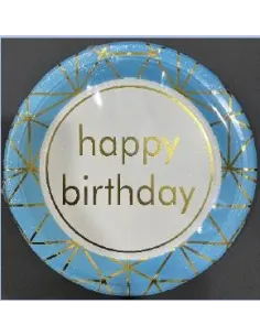 PLATOS SWH REDONDOS HB ESTAMPADO CELESTE GDE. 10UND 58J2T-20