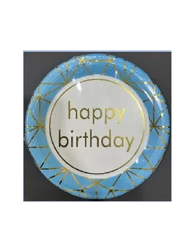 PLATOS SWH REDONDOS HB ESTAMPADO CELESTE GDE. 10UND 58J2T-20