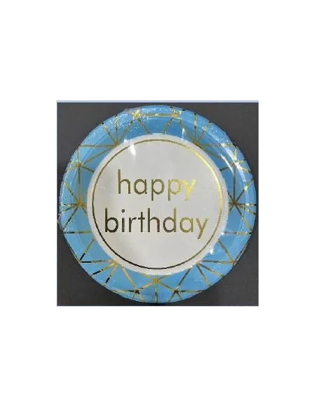 PLATOS SWH REDONDOS HB ESTAMPADO CELESTE GDE. 10UND 58J2T-20