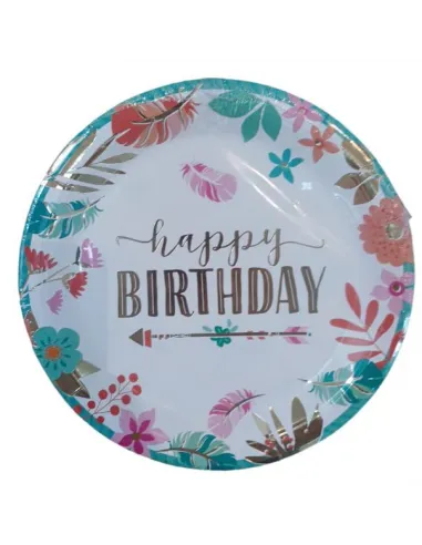 PLATOS SWH ESTAMPADO HB FLORES PEQ. 10UND 58J2T-22