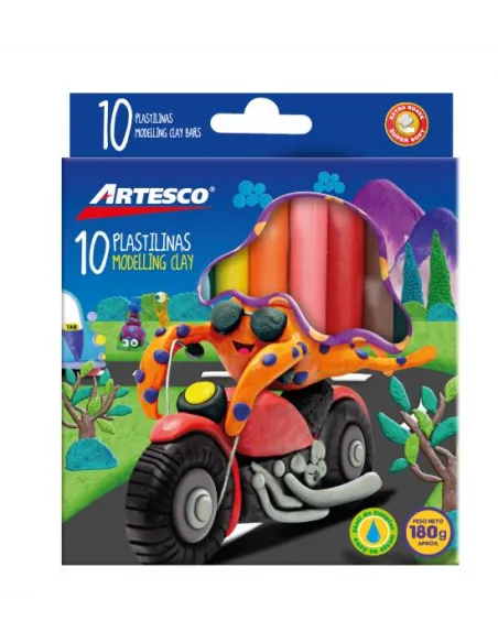 PLASTILINA ARTESCO JUMBO 10 COL 180GR