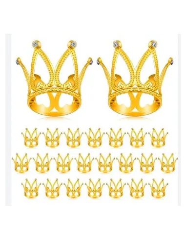 ADORNO CORONA PEQUEÑA METALICA 3.5 CM RA