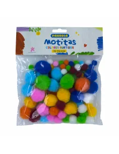 POMPOM MOTITA PASSOLA FELPA 78 PZAS V/TAMAÑOS COL/SURT