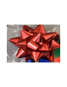 POMPO ESTRELLA  5 ROJO CON ADHESIVO SPLENDOR