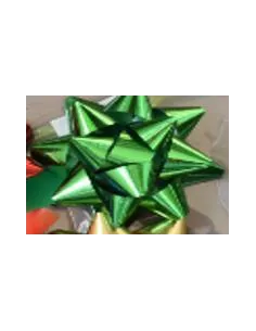 POMPO ESTRELLA  5 VERDE CON ADHESIVO SPLENDOR