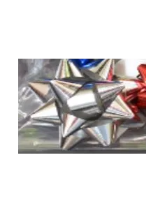 POMPO ESTRELLA  5 PLATEADO CON ADHESIVO SPLENDOR