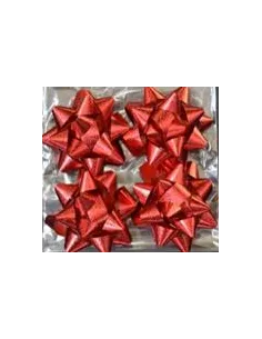 POMPO ESTRELLA  7 ROJO CON ADHESIVO SPLENDOR