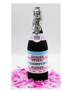 POPPER EXPLOSIVO BOTELLA BABY SHOWER ROSADO RA