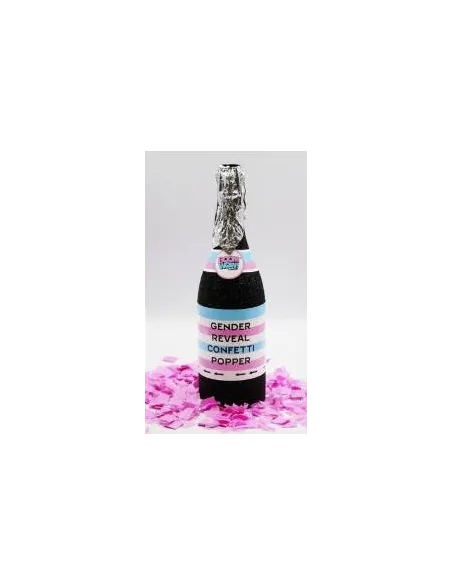 POPPER EXPLOSIVO BOTELLA BABY SHOWER ROSADO RA