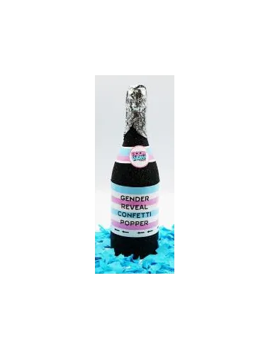 POPPER EXPLOSIVO BOTELLA BABY SHOWER CELESTE RA